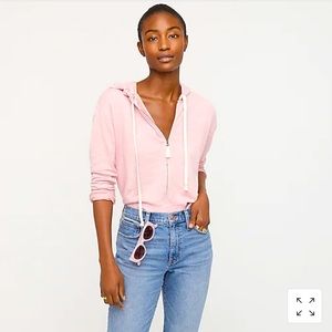 Cropped hoodie in vintage cotton terry